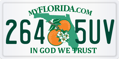 FL license plate 2645UV