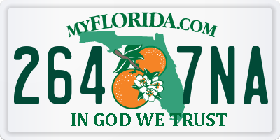 FL license plate 2647NA
