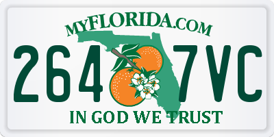 FL license plate 2647VC