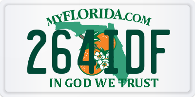 FL license plate 264IDF