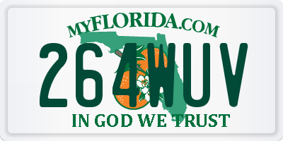 FL license plate 264WUV