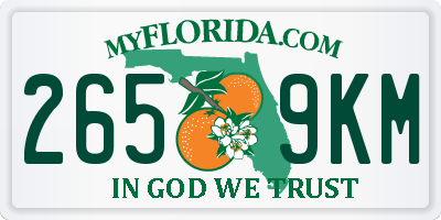 FL license plate 2659KM