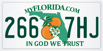 FL license plate 2667HJ
