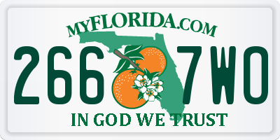 FL license plate 2667WO
