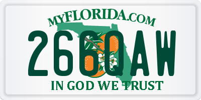 FL license plate 266QAW