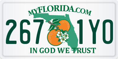 FL license plate 2671YO