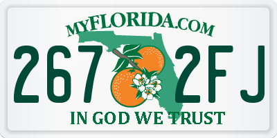 FL license plate 2672FJ
