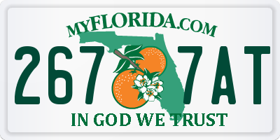 FL license plate 2677AT
