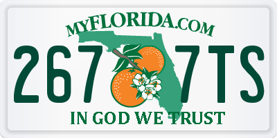 FL license plate 2677TS
