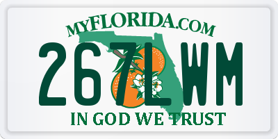 FL license plate 267LWM