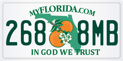 FL license plate 2688MB