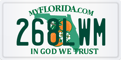 FL license plate 268LWM