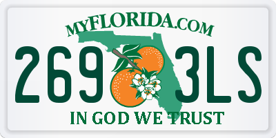 FL license plate 2693LS