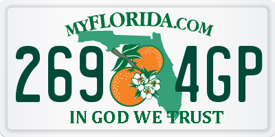 FL license plate 2694GP
