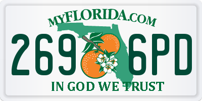 FL license plate 2696PD
