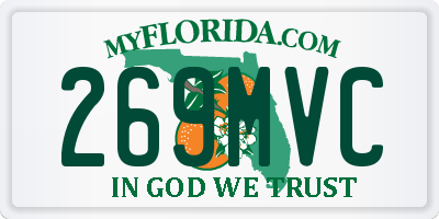 FL license plate 269MVC