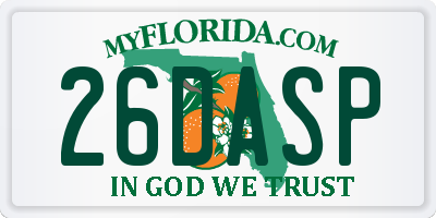 FL license plate 26DASP