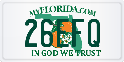 FL license plate 26EFQ