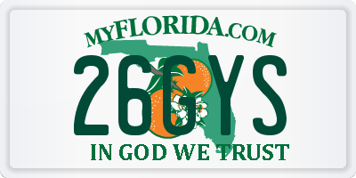 FL license plate 26GYS