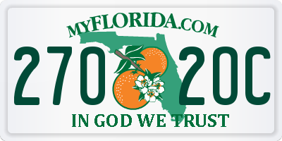 FL license plate 2702OC