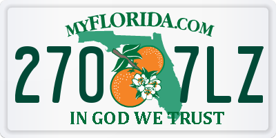 FL license plate 2707LZ