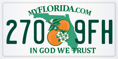 FL license plate 2709FH