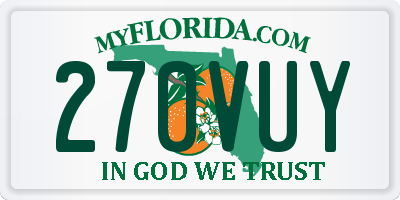 FL license plate 270VUY