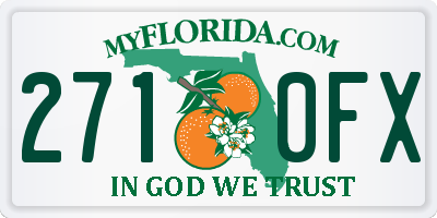 FL license plate 2710FX