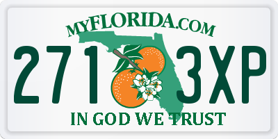 FL license plate 2713XP