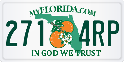 FL license plate 2714RP