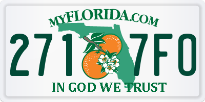 FL license plate 2717FO