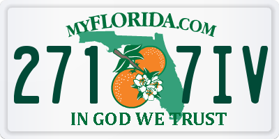 FL license plate 2717IV