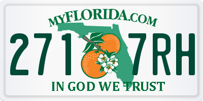 FL license plate 2717RH