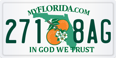 FL license plate 2718AG