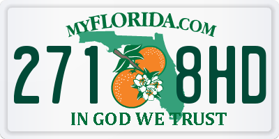 FL license plate 2718HD