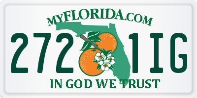 FL license plate 2721IG