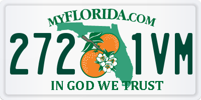 FL license plate 2721VM