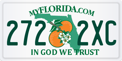 FL license plate 2722XC