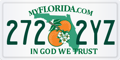 FL license plate 2722YZ