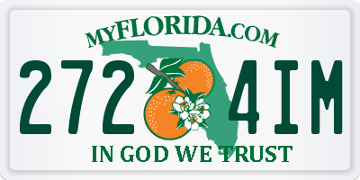 FL license plate 2724IM