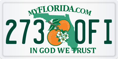 FL license plate 2730FI