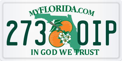FL license plate 2730IP