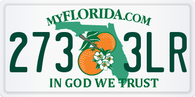 FL license plate 2733LR