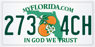 FL license plate 2734CH