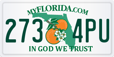 FL license plate 2734PU