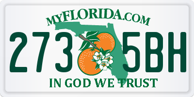 FL license plate 2735BH