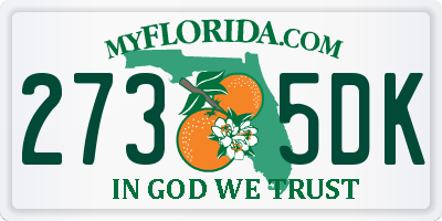 FL license plate 2735DK