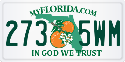 FL license plate 2735WM