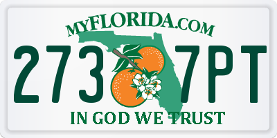 FL license plate 2737PT