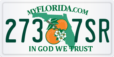 FL license plate 2737SR